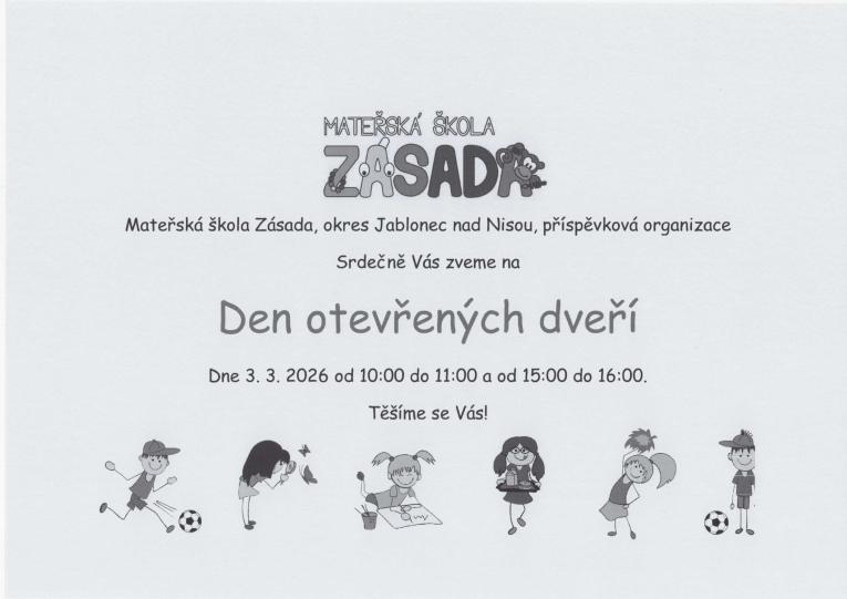 MŠ Zásada Den otevřených dveří